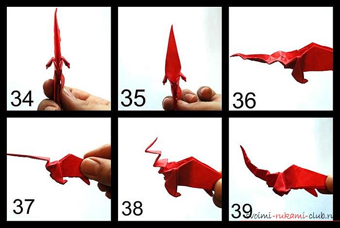 Китайский дракон оригами